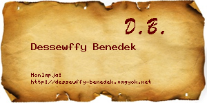 Dessewffy Benedek névjegykártya